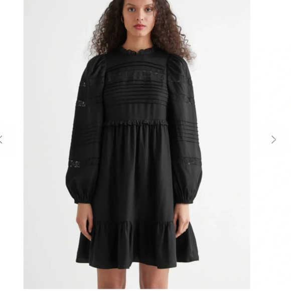 And other stories Tiered Mini Lace Dress - Picture 1 of 12